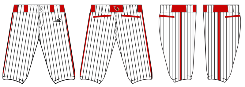 Pottsboro Cardinals Custom Long Relaxed Baseball Pant #BP6c