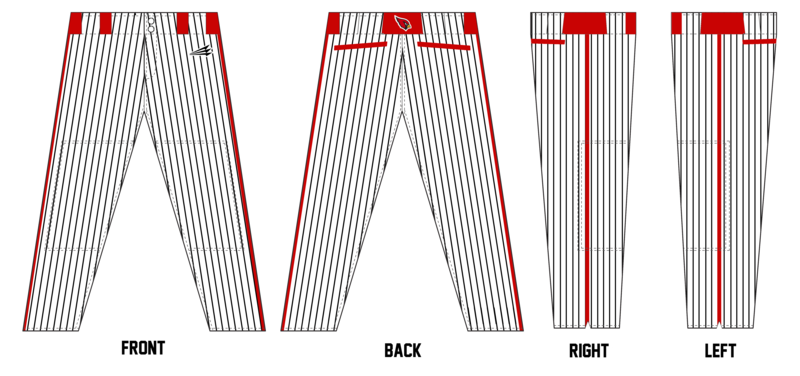 Pottsboro Cardinals Custom Long Relaxed Baseball Pant #BP6b