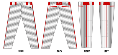 Pottsboro Cardinals Custom Long Relaxed Baseball Pant #BP6b