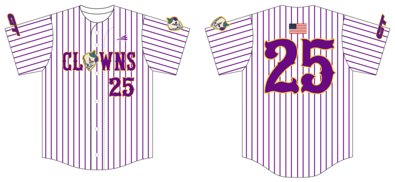 Grind Time Clowns Custom HexaFlex Baseball Jersey #J9
