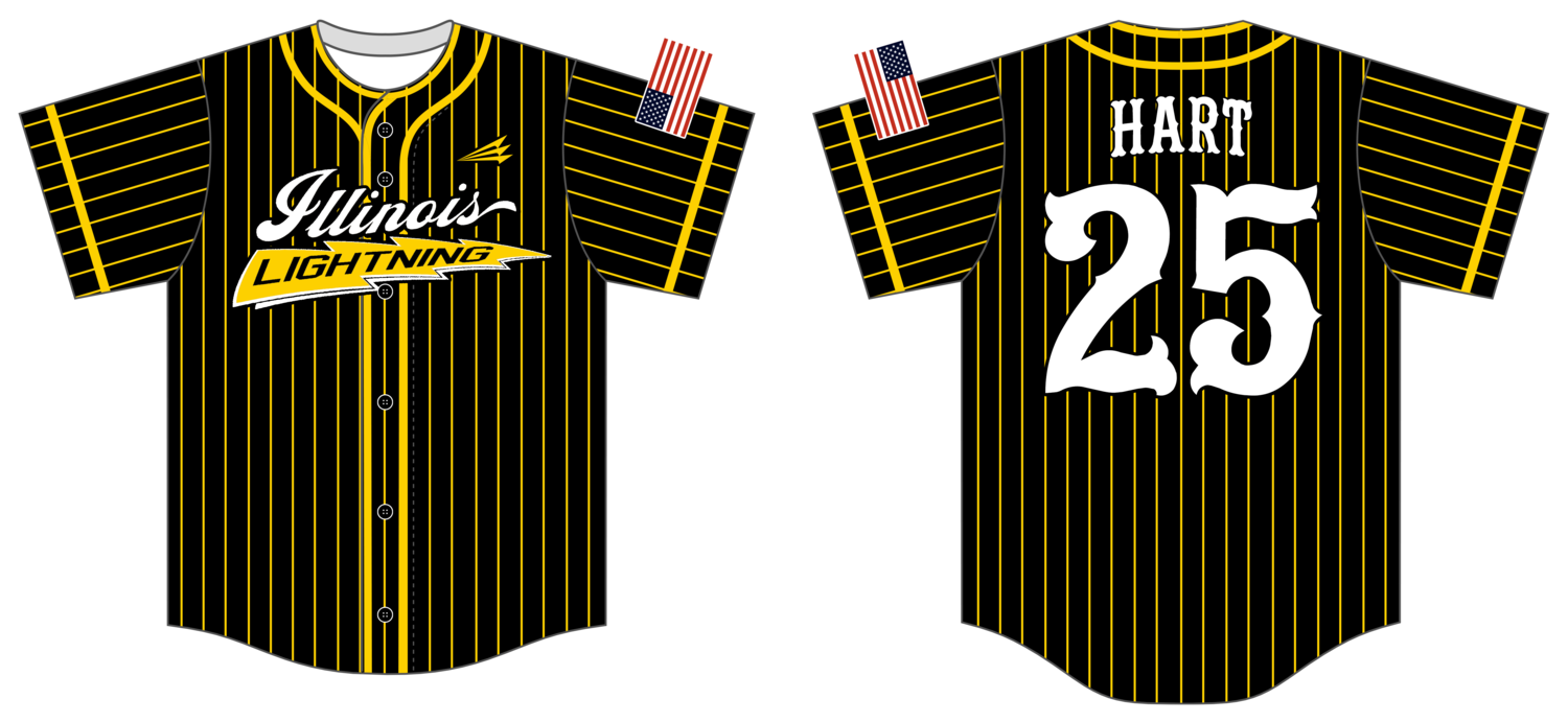 Illinois Lightning Custom NanoDri Baseball Jersey #J5D