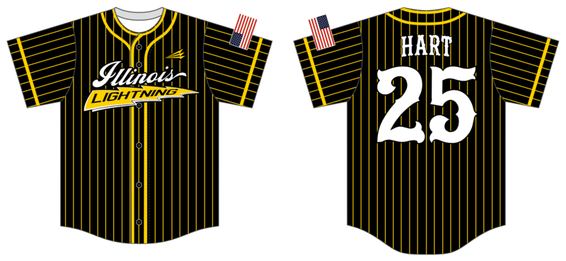 Illinois Lightning Custom NanoDri Baseball Jersey #J5D