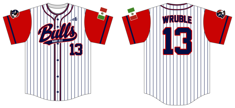 VMM-261 Raging Bulls Custom Hexaflex Baseball Jersey #J2E