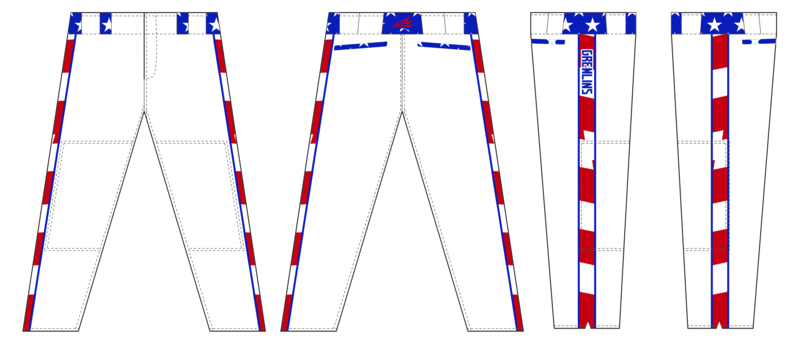Iowa Gremlins Custom Long Relaxed Baseball Pant #BP1