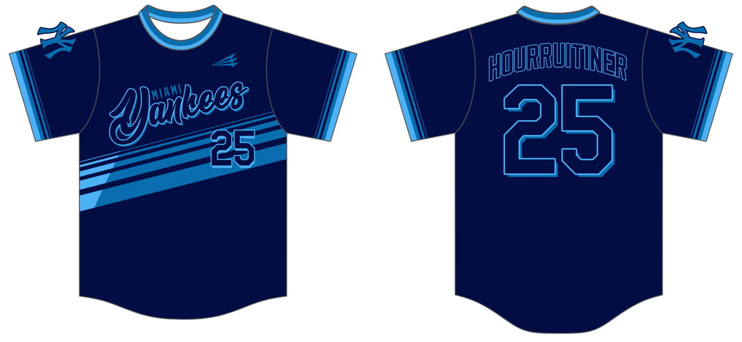 Miami Yankees Custom HexaFlex Baseball Jersey #J3B