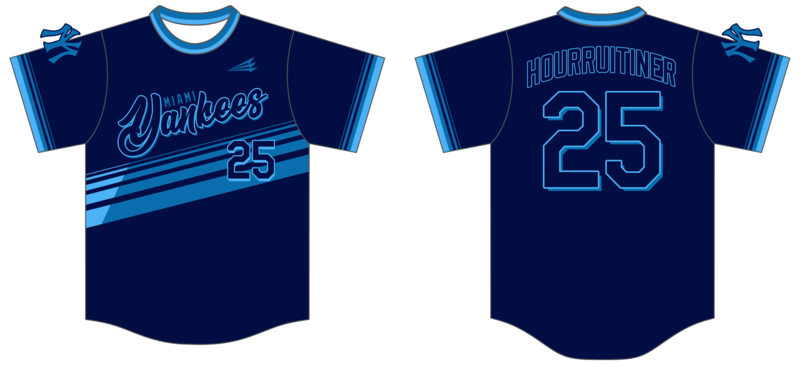 Miami Yankees Custom HexaFlex Baseball Jersey #J3B
