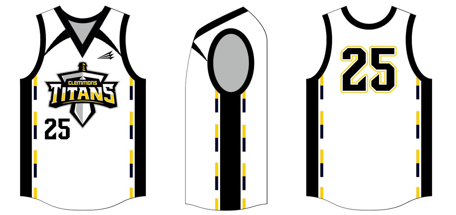 Clemmons Titans Custom Reversible HexaFlex Basketball Jersey #J6 &amp; J7