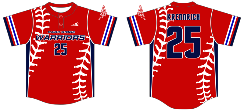 Park Ridge Warriors Custom HexaFlex Baseball Jersey #J2d