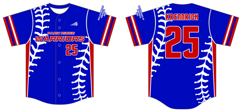 Park Ridge Warriors Custom HexaFlex Baseball Jersey #J2k