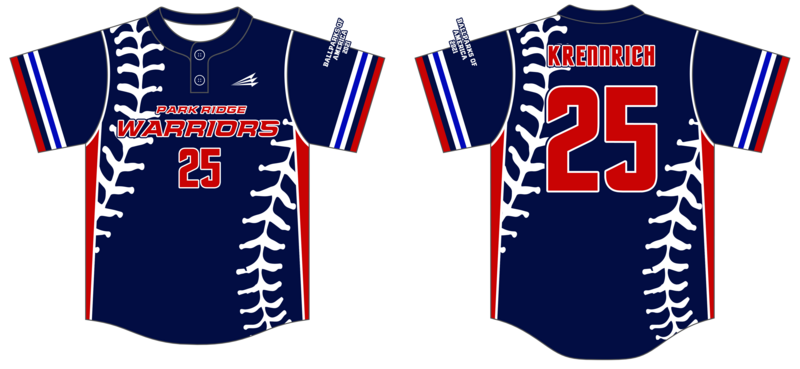Park Ridge Warriors Custom HexaFlex Baseball Jersey #J2f