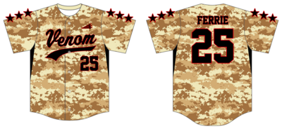 Virginia Venom Custom HexaFlex Baseball Jersey #J1