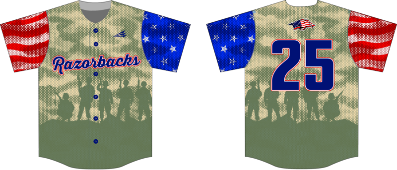 Akadema Razorbacks Custom NanoDri Baseball Jersey #J38