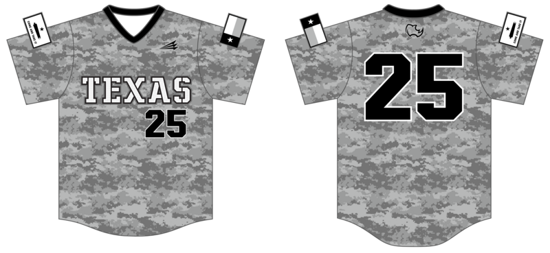 Texas Rynos Custom HexaFlex Baseball Jersey #J4D