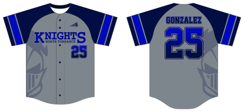 North Torrance Knights Custom Hexaflex Baseball Jersey #J8D