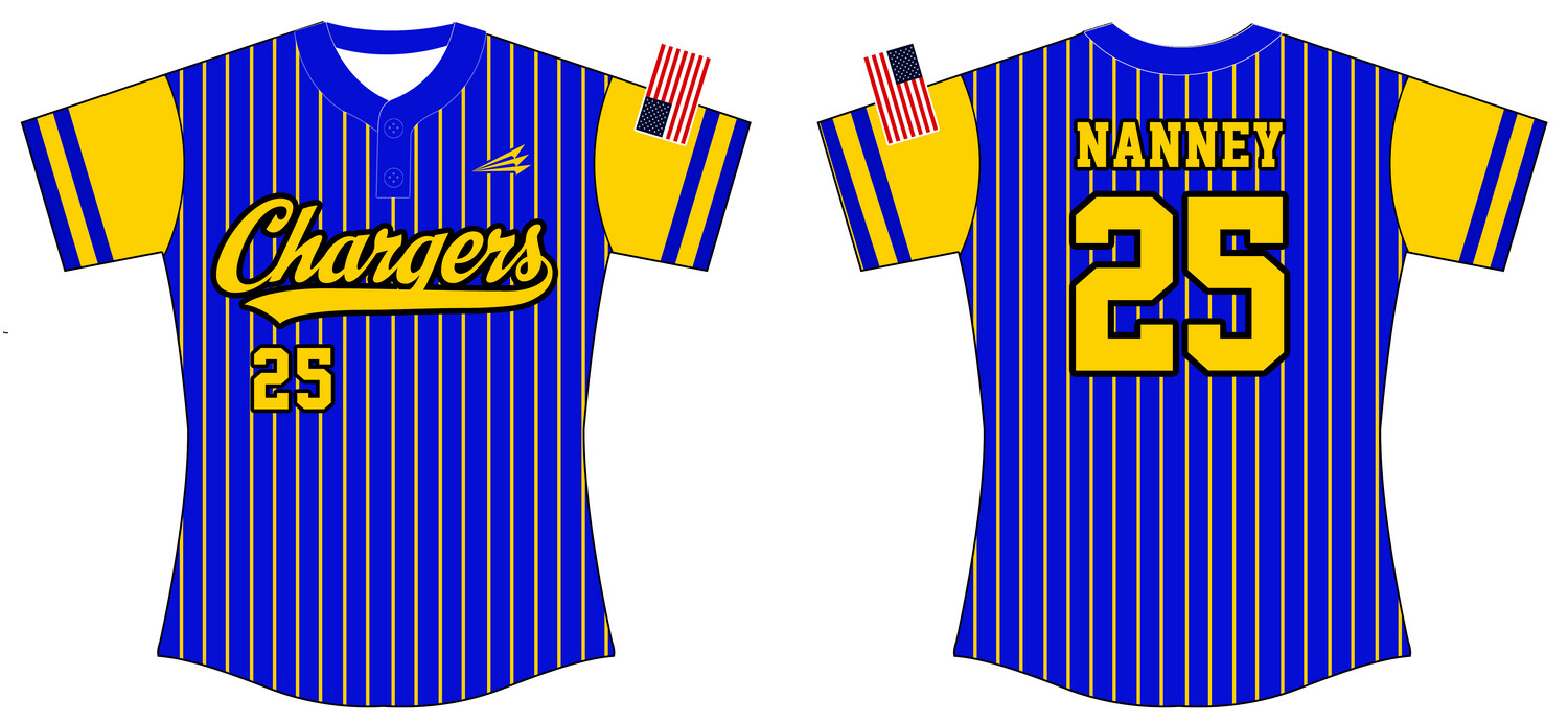 Chargers (Nanney) Custom NanoDri Softball Jersey #J1b