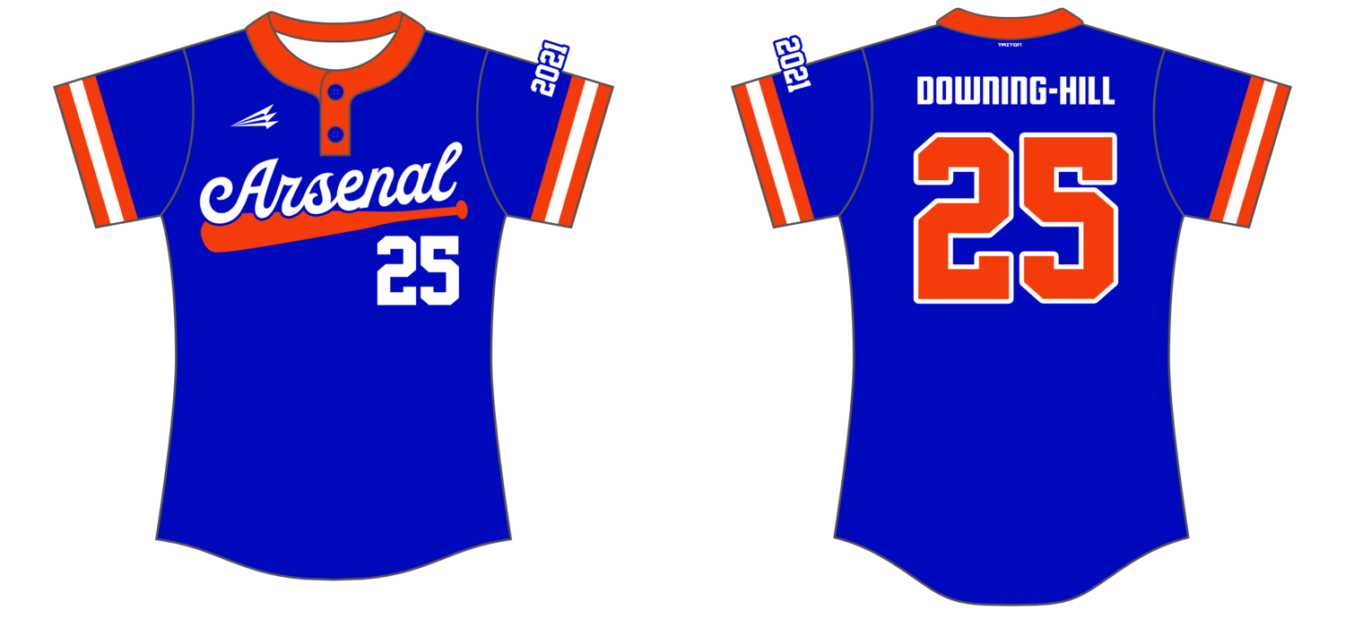 Arsenal (Downing-Hill) Custom HexaFlex Softball Jersey #J1b