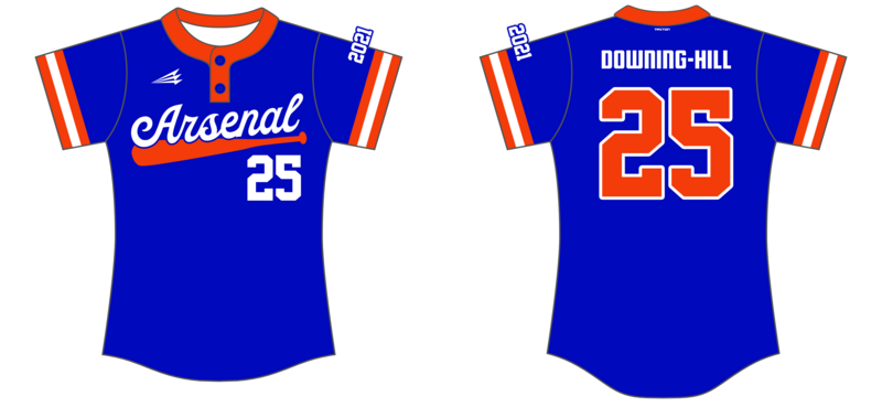 Arsenal (Downing-Hill) Custom HexaFlex Softball Jersey #J1b