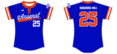Arsenal (Downing-Hill) Custom HexaFlex Softball Jersey #J1b