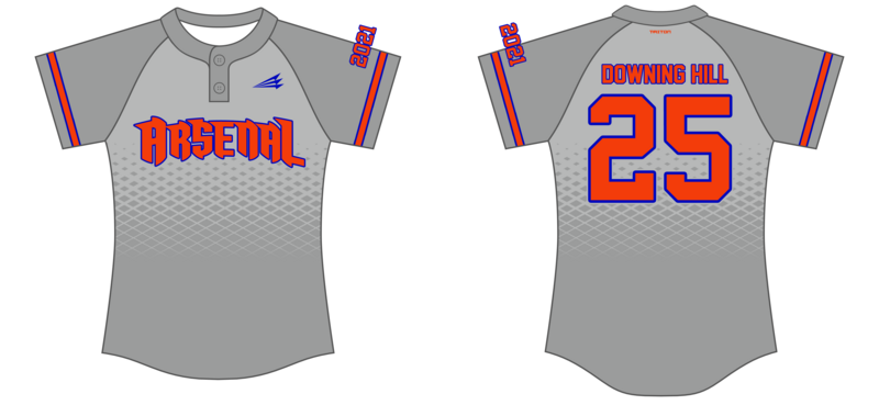 Arsenal (Downing-Hill) Custom HexaFlex Softball Jersey #J4c
