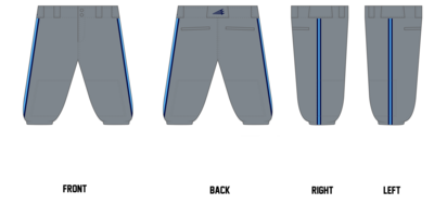 Space Coast Thunder Custom Knicker Baseball Pant #BP2B