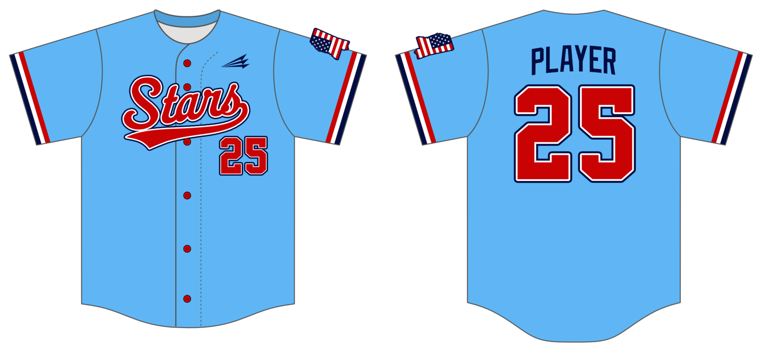 Rawlings Stars (Max Sports) Custom Nanodri Baseball Jersey #J2C