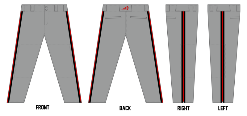 South Alabama Rattlers Custom Long Relaxed Baseball Pant #BP3B