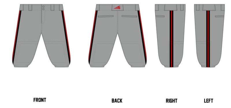 South Alabama Rattlers Custom Knicker Baseball Pant #BP4B