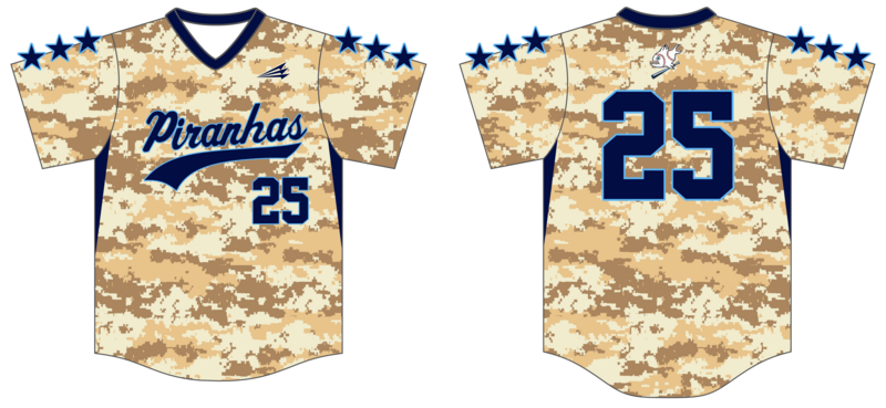 Piranhas Custom NanoDri Baseball Jersey #J41B