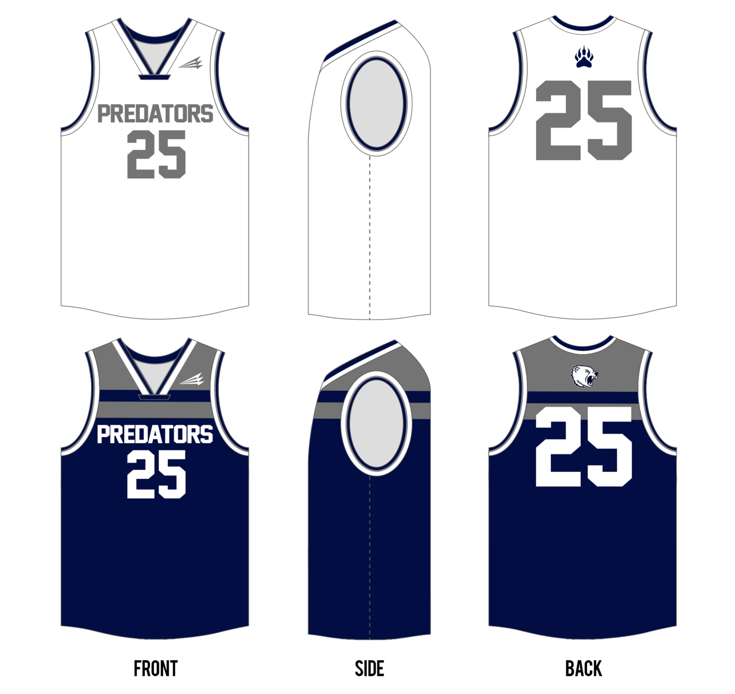 Palouse Predators Custom NanoDri Basketball Jersey #J2 &amp; J3C