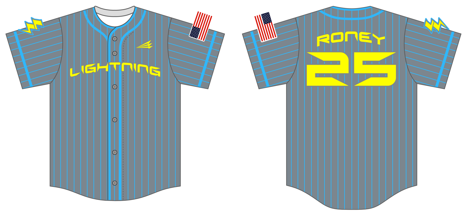 Lyndon Lightning Custom HexaFlex Baseball Jersey #J3B