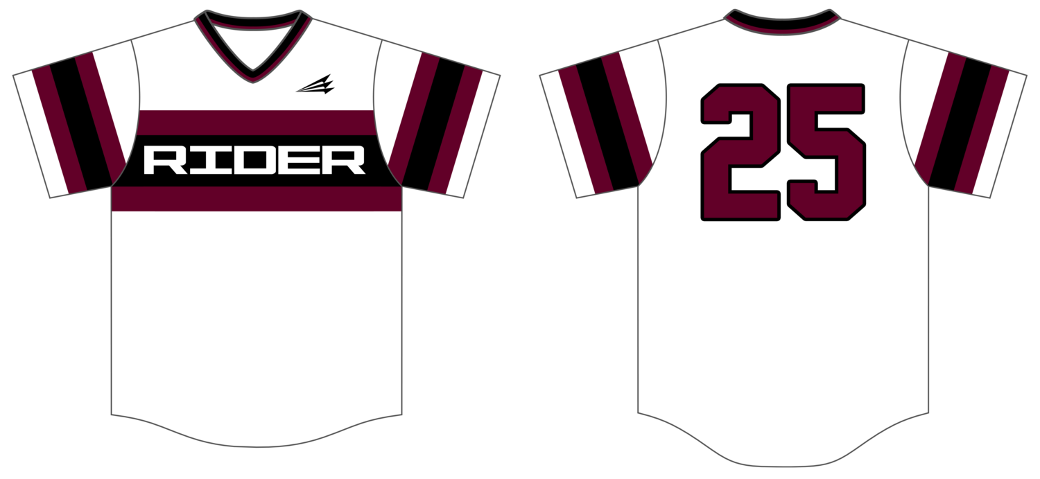 Rider Broncs Custom HexaFlex Baseball Jersey #J3