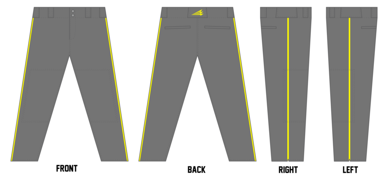 Lyndon Lightning Custom Long Relaxed Baseball Pant #BP6C