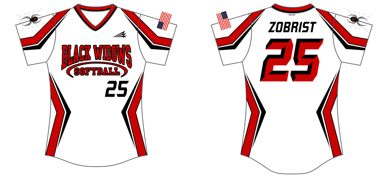 Black Widows Softball Custom HexaFlex Jersey #J7d