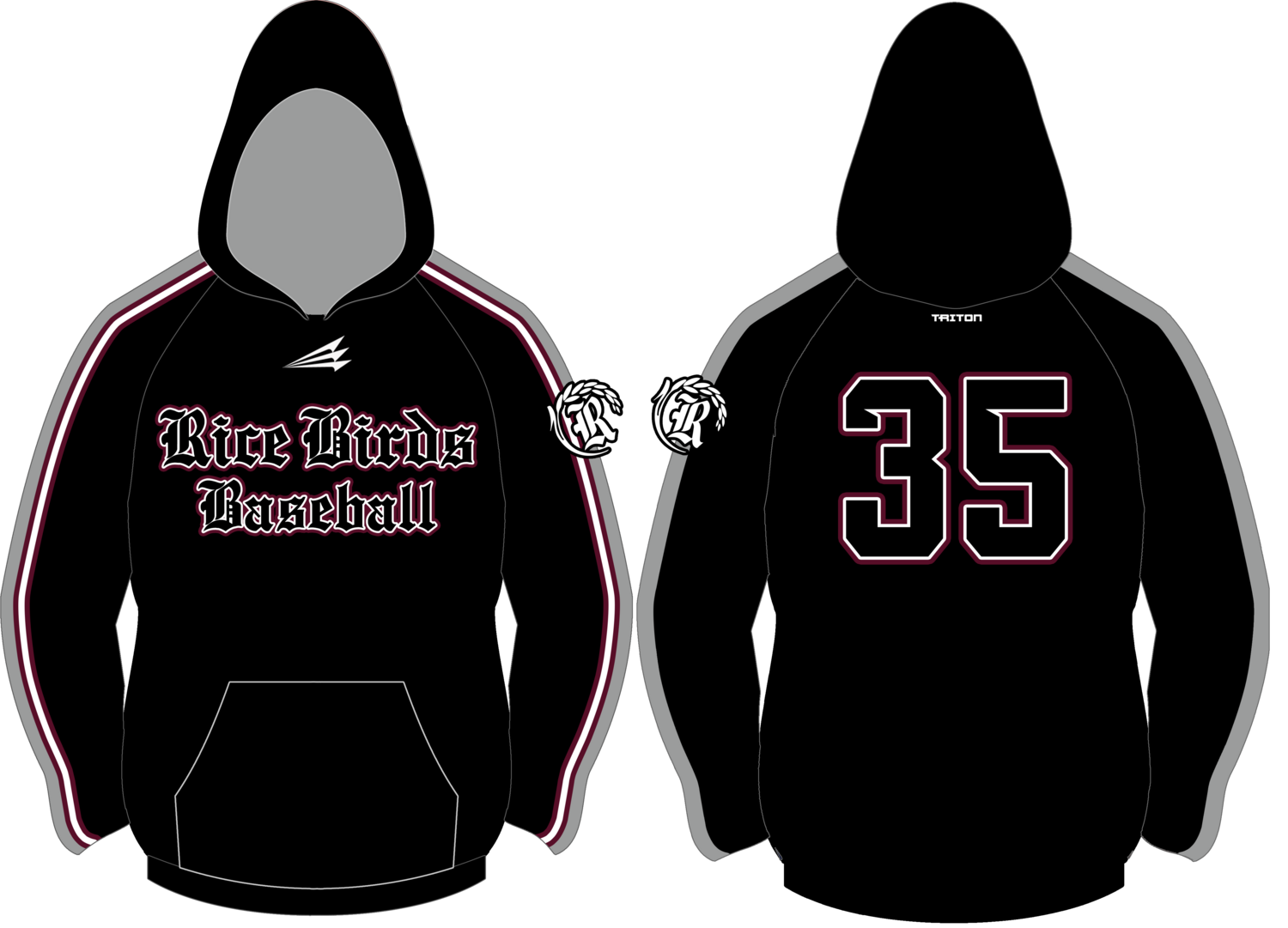 Rayne Ricebirds Custom Vulcan Hoodie #VH2