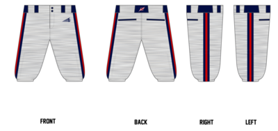 LVBA Lightning Custom Knicker Baseball Pant #BP3b