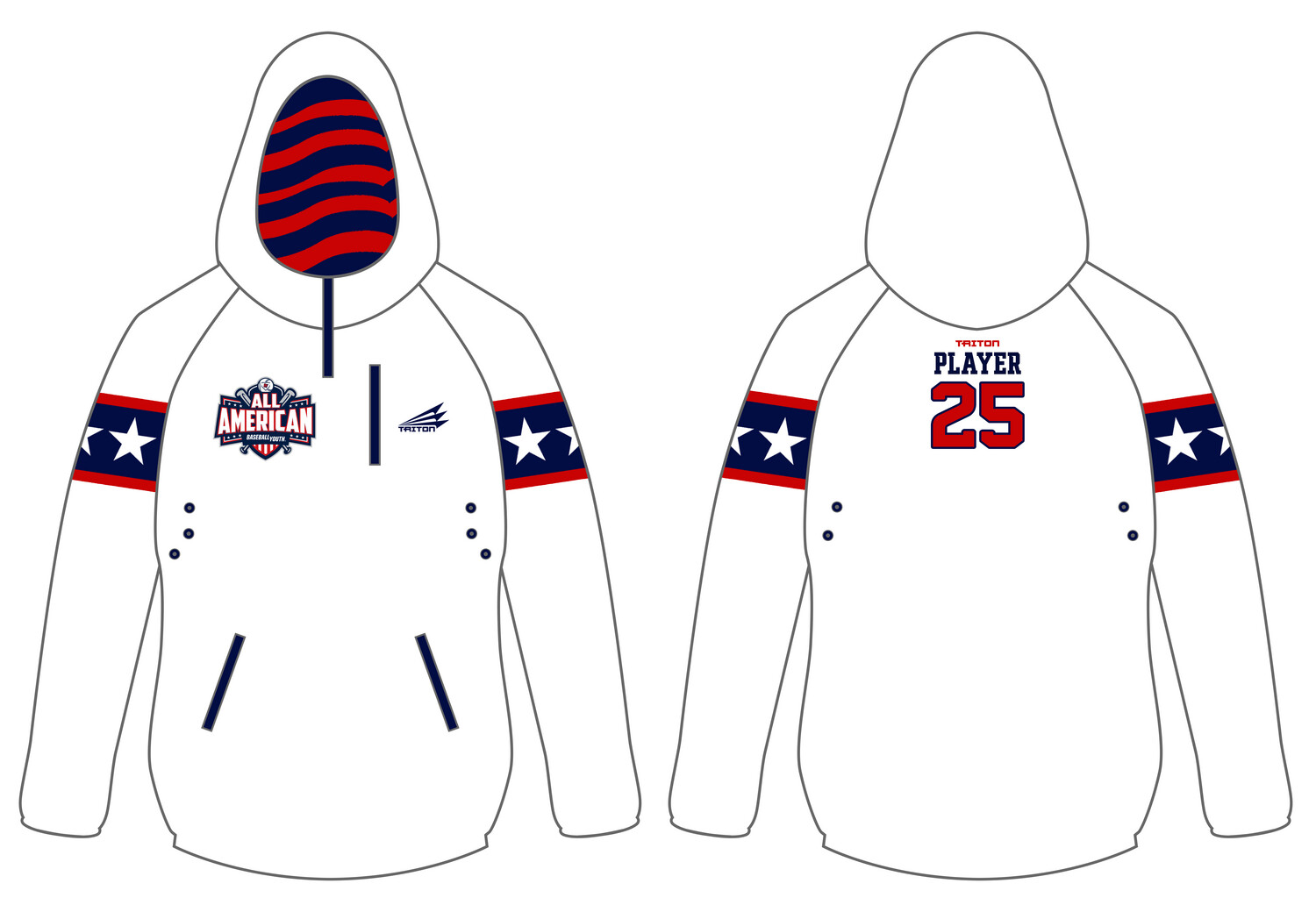 Baseball Youth All-Americans 2021/2022 Custom Gladiator Hoodie #GH1