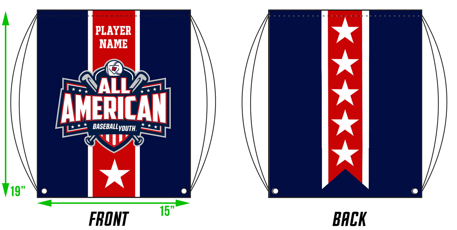 Baseball Youth All-Americans 2021/2022 Custom Drawstring Bag #DB1