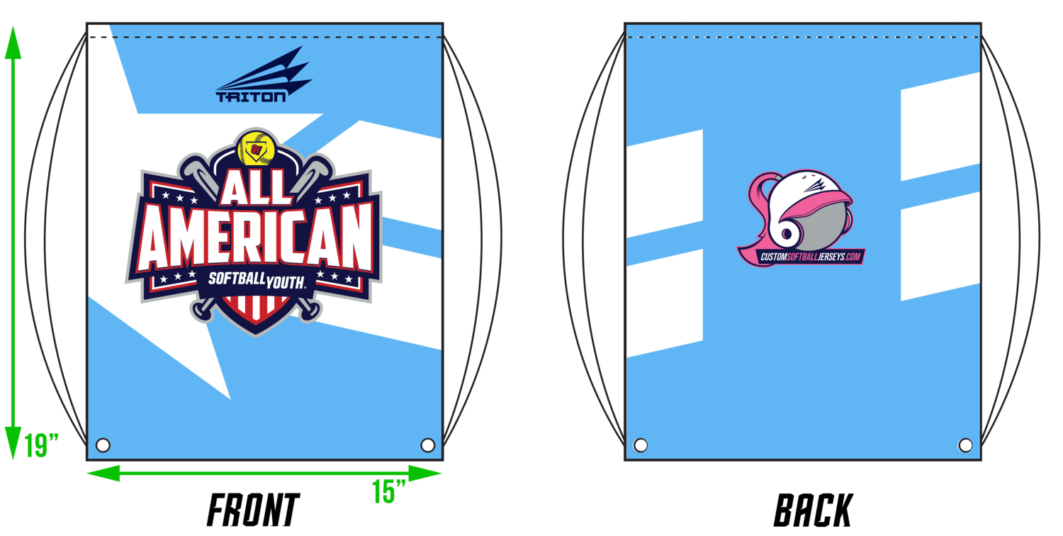 Softball Youth All-Americans 2021/2022 Custom Drawstring Bag #DB2