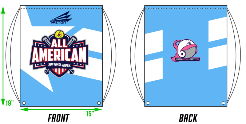 Softball Youth All-Americans 2021/2022 Custom Drawstring Bag #DB2