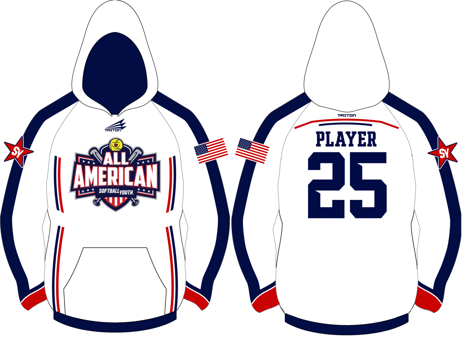 Softball Youth All-Americans 2022/2023 Custom Vulcan Hoodie #VH1