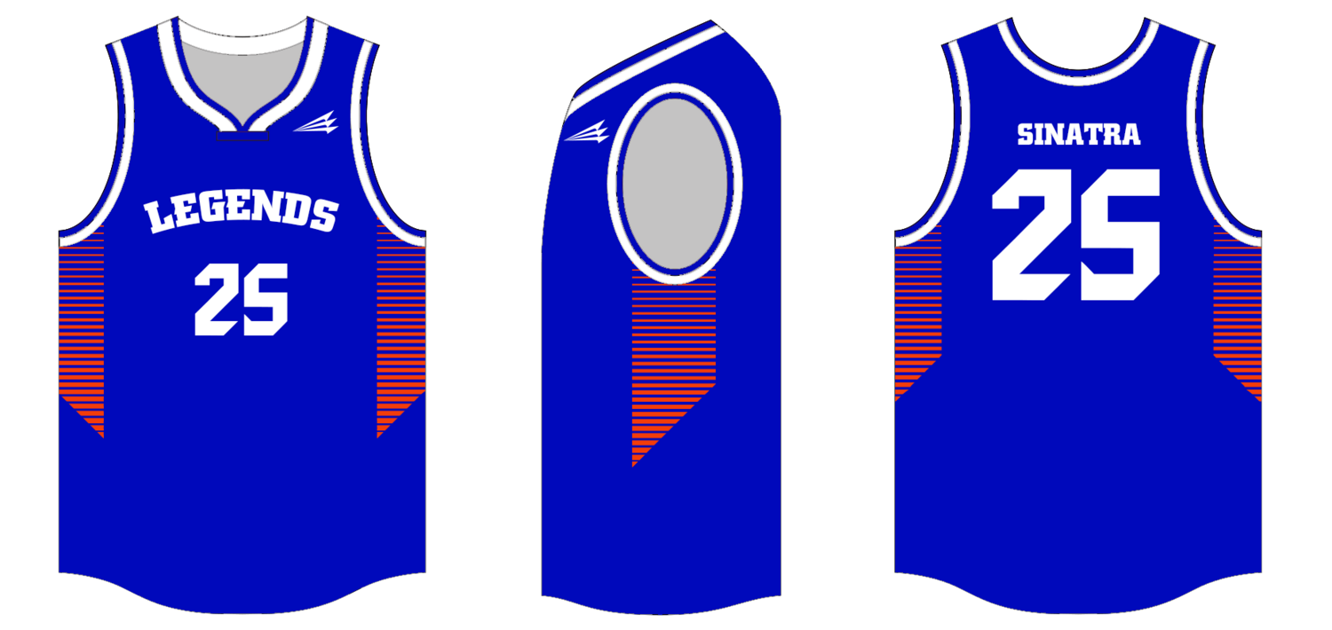 Frank Sinatra School of Arts Custom Reversible HexaFlex Basketball Jersey #J8b &amp; J9b
