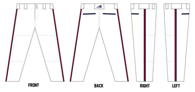 VeloTech Stacheman Elite Custom Pro-Fit Baseball Pants #BP2C