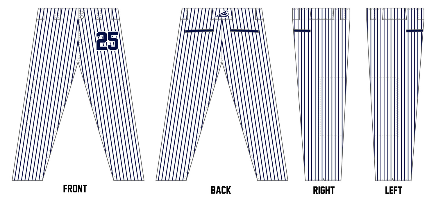 VeloTech Stacheman Elite Custom Pro-Fit Baseball Pants #BP1C