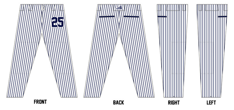 VeloTech Stacheman Elite Custom Pro-Fit Baseball Pants #BP1C