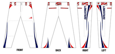 Lonestars (Garza) Stacheman Elite Custom Long Baseball Pants #BP1
