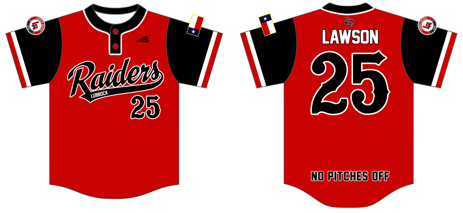 Lubbock Raiders Custom HexaFlex Baseball Jersey #J36c