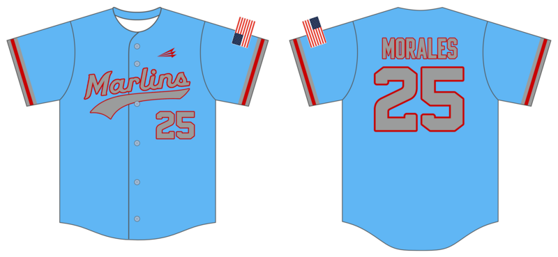 Marlins Custom HexaFlex Baseball Jersey #J2