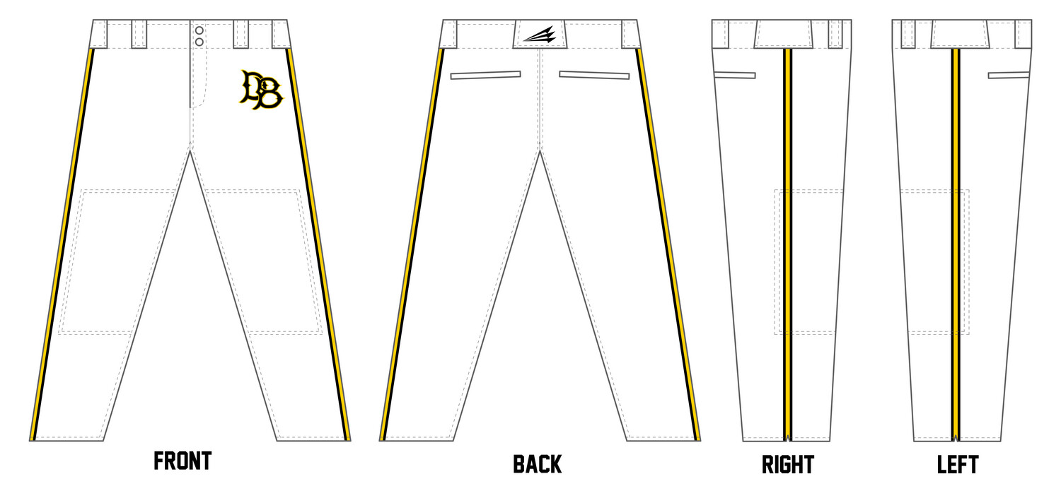 Quincy Dirtbags Stacheman Elite Custom Long Baseball Pants #BP17C