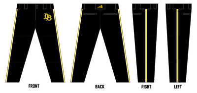 Quincy Dirtbags Stacheman Elite Custom Long Baseball Pants #BP19B