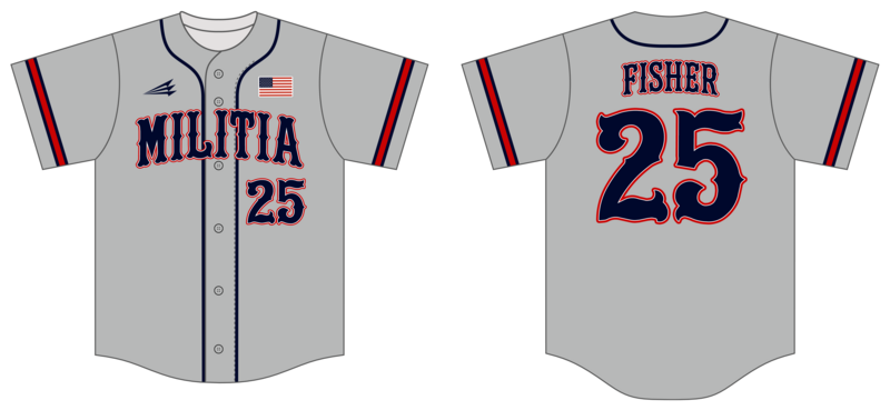 Valley Forge Militia Custom HexaFlex Baseball Jersey #J1C
